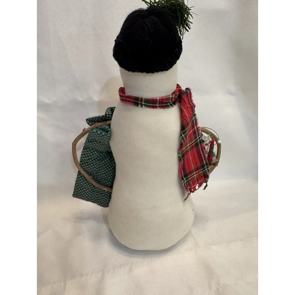 Handmade Primitive Weighted Snowman Quilting Sewing Theme Christmas 12
